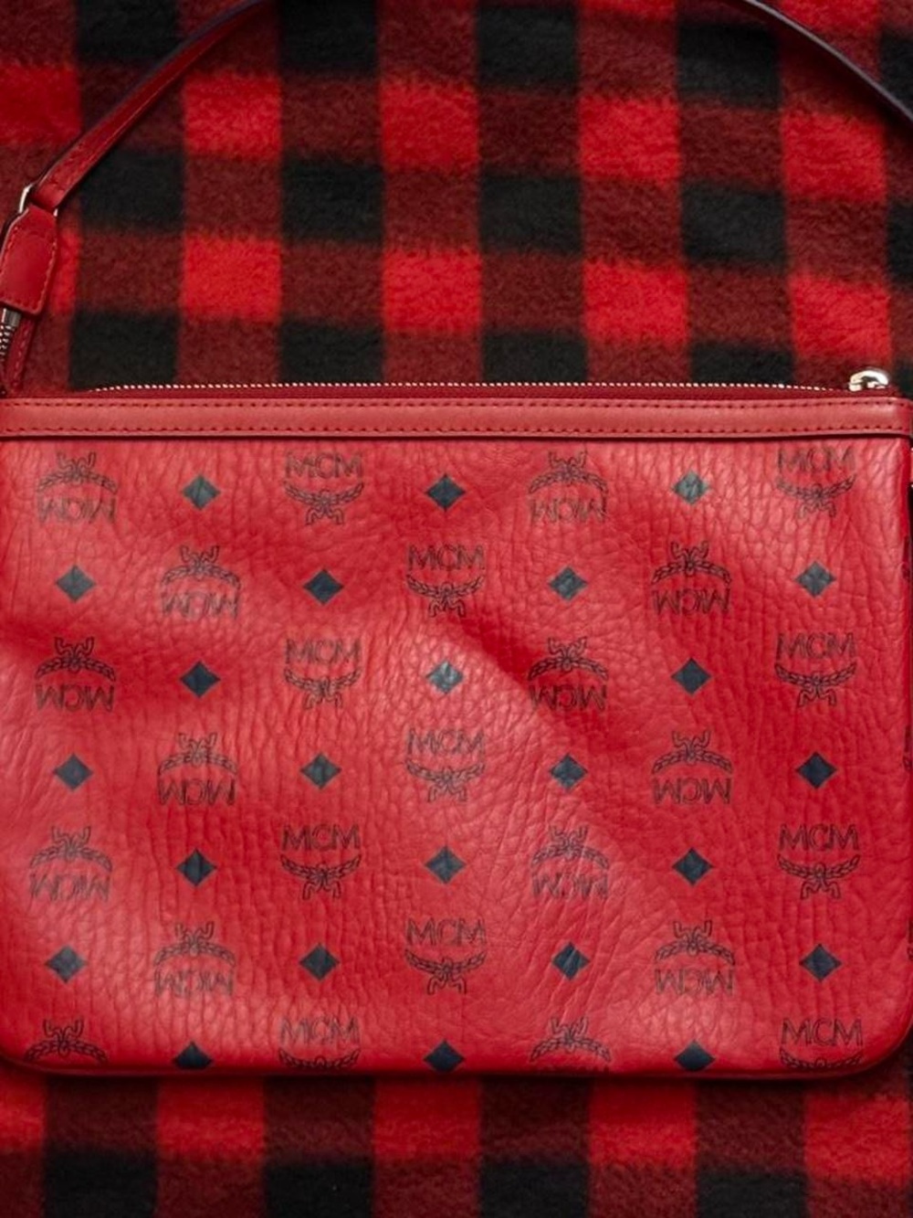 MCM Visetos Red Pouch